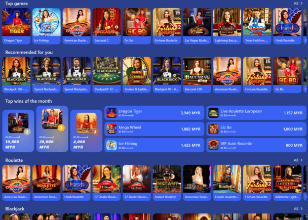 Meja live casino di laman Dashking88 dengan dealer langsung, had minimum maksimum dan kualiti strim