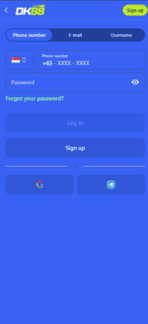 Borang log masuk mudah alih Dashking88 untuk akses pantas ke akaun pada telefon